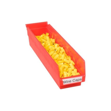 Akro-Mils Shelf Storage Bin, Plastic, Red, 12 PK 30128RED